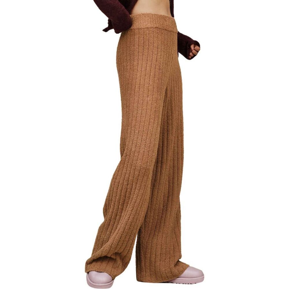 UGG Womens Size XL Terri Pants Rib Knit Lounge Warm Soft Chestnut Brown NEW